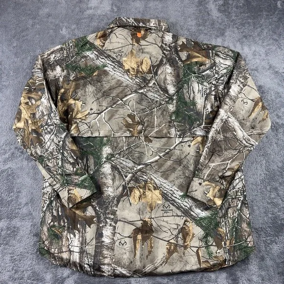 Field & Stream REALTree Camo Shirt Mens 2XL Roll Tab Vented Button Down Pockets - Picture 6 of 13